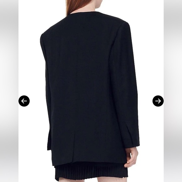 NWT Sandro Bilbao Black Textured Blazer - Picture 6 of 14